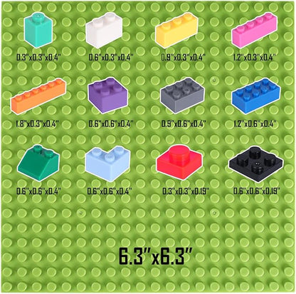 Building Blocks 1000 Pieces, Bulk Classic Building Bricks with 3 Pack baseplates, Basic Small Bricks Compatible with Lego & All Brand for Kids