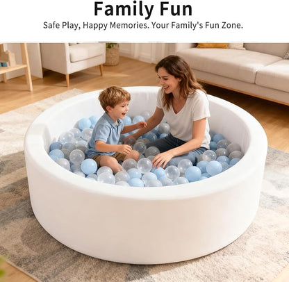 Ball Pit Balls Pack of 100 200 500 - Star and Round Set BPA Free Phthalate Free Non-Toxic Crush Proof Play Balls Soft Plastic Balls for Toddlers Baby Kids Birthday Pool Tent Party