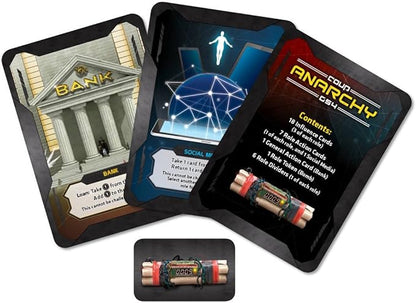 Coup: Rebellion G54 - Anarchy Card Game Expansion – Add New Roles & Actions – 3-6 Players Ages 14+ – Fast-Paced Strategy & Bluffing Game