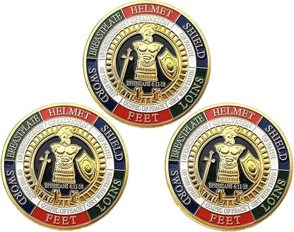 Armor of God Challenge Coin Collector's Medallion (Pack of 3)
