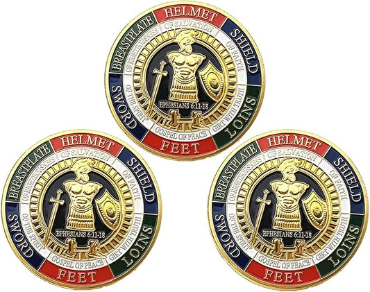 Armor of God Challenge Coin Collector's Medallion (Pack of 3)