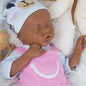 Reborn Baby Dolls Silicone Full Body 16.9in Weighted Real Life Closed-Eyes Girl Dolls Lifelike Newborn Baby Soft Body Flexible Limbs Not Vinyl