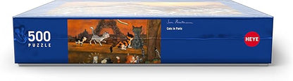 MyPuzzle Cats in Paris - Sven Hartmann - Premium 500 Piece Jigsaw Puzzle for Adults