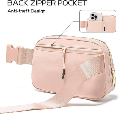 Gitus Gifts for 8 9 10 11 12 Year Old Girls Belt Bag Fanny Pack Crossbody Bags with Initial Letter Patch Cute Stuff Birthday Gifts for Teen Girls Women Personalized Trend Stuff (Coral Pink-E)