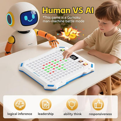 Kids Smart Chess Board Games ,Built-in 14 Strategy Handheld Puzzle Game,Portable Travel Games for Kids Ages 6-12 and up, Toys Gift Idea for Kids and Adults, Birthday Gifts for Boys Girls