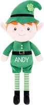 Gloveleya Personalized St Patrick's Day Plush with Your Name - Cute Custom Boy Doll Irish Soft Plush Doll for Girls Plush Doll Customized Gifts - Muñecas de Trapo Personalizadas para Niñas