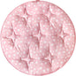 Moonsea Round Kids Play Mat Pink Star Nursery Rug for Baby Girl, Soft Crawling Non Slip Cushion Play Mat for Children Toddlers Bedroom and Princess Pop Up Play Tent, Diameter 40''