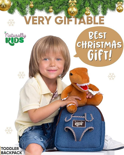 Mini Backpack for Kids w Dinosaur Toy, Mini Backpack for Toddler Boys, Gift for 2 3 4 5 Year Old Girl Boy