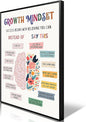 uoyien Growth Mindset Mental Health Posters Classroom Counseling Room Therapy Wall Decor Affirmations Quotes Canvas Wall Art Kids Special Educational Brain Neurodiversity Prints 12x16in Metal Framed