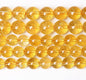 160PCS 4MM Natural Citrine Yellow Quartz Crystal Round Spacer Loose Beads for Jewelry Making DIY Bracelet Necklace