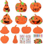DIYASY 12 Pcs Pumpkin Craft for Kids, Make Your Own Foam Stickers Halloween Craft Kits Arts and Crafts DIY Kid Friendly Fall Decorations Games Party Activities Supplies Age 4-8 8-12