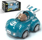 1-3 Years Old Friction Power Car Toys, Push and Go Pull Back Trucks Suitable for Toddlers 1 2 3 Year Old Kids Toys for Boys and Girls Birthday Party (Blue)