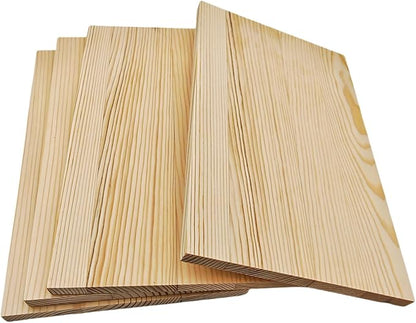 4PCS Rectangle Wood Boards Unfinished Wood Blocks for Crafting, 9.8x5.9x0.4in Blank Whittling Wooden Blocks for Wood Carving,Painting & Burning