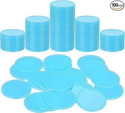 uxcell Plastic Poker Chips, Learning Counters Counting Counters Disks Markers Opaque Game Tokens for Game Play Math Counting