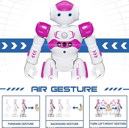 KingsDragon RC Robot Toys for Kids, Gesture & Sensing Programmable Remote Control Smart Robot for Age 3 4 5 6 7 8 Year Old Boys Girls Birthday Gift Present