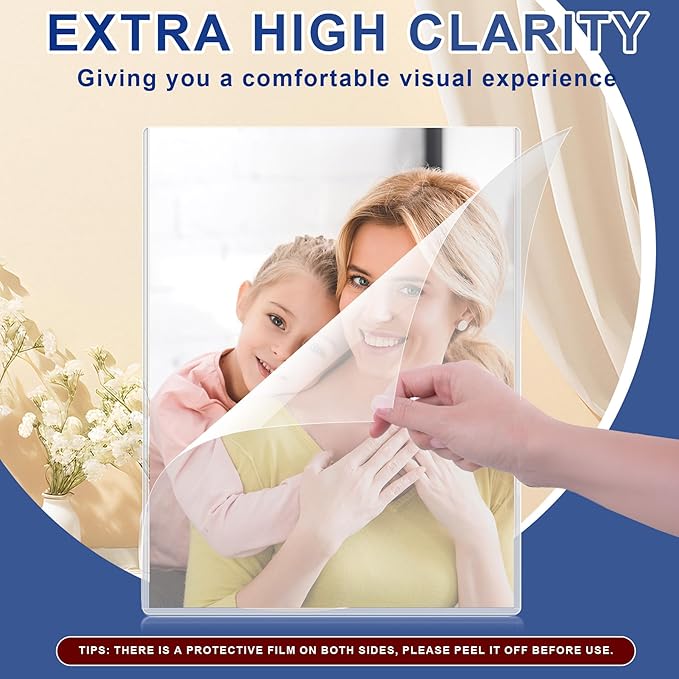20PCS 9" x 12" Rigid Print Protectors Clear Plastic Sheet Protectors, Heavy Duty Top Loading Document Holder, Menu Cover, Photo Poster Sleeves Hard Plastic Sleeves for Paper Art Prints