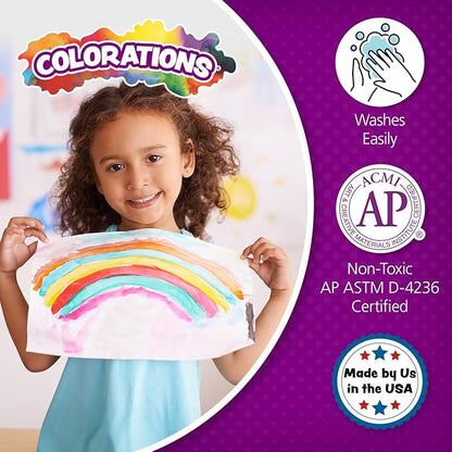 Colorations Paraben-Free Washable Tempera Paint for Kids - 1 Gallon Value Size. Vibrant Black, Non-Toxic and Made in The USA, Classroom Must Haves, Bulk Arts and Crafts Supplies