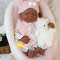 Reborn Baby Dolls Silicone Full Body 18.89in Weighted Real Life Closed-Eyes Girl Dolls Lifelike Newborn Baby Soft Body Flexible Limbs Not Vinyl