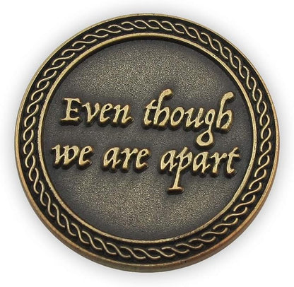 Bulk Set of 3 Romantic Love Expression Coins, You are Always in My Heart, Even Though We are Apart, Anniversary Pocket Tokens for Date Night, Love Gift for Men & Women, from Him or Her