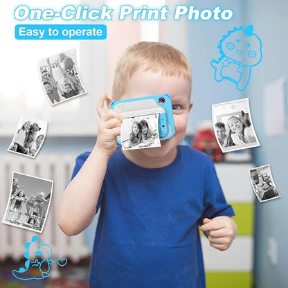 Kids Camera Toddler Camera Instant Print, 1080P Video, 32GB SD Card, Childrens Toy Easter Birthday Gifts for Boys Girls 3 4 5 6 7 8 9 10 11 12 Years Old