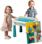 Small Activity Table for Toddlers 1-3, Kids Sensory Table for Playing Building Blocks, Marble Run Toy, Sand & Water, Color Dough, Art & Craft, Drawing & Learning (Small)