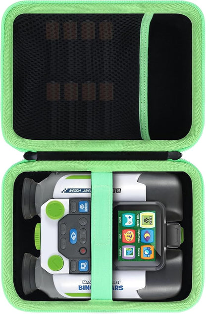Storage Case Compatible with LeapFrog Magic Adventures Binoculars (Black+Apple Green Case)