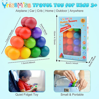 2PCS Autism Sensory Toys for Autistic Children, Sensory Fidget Toys for Kids Adults ,Autism Learning Materials ADHD Fidget Toys, Toddler Stocking Stuffers Present for Boys 3+ Year Old Age(D)
