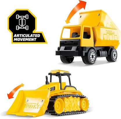 Tonka - Steel Classics Giga Series - Dump Truck & Bulldozer, 2-Pack