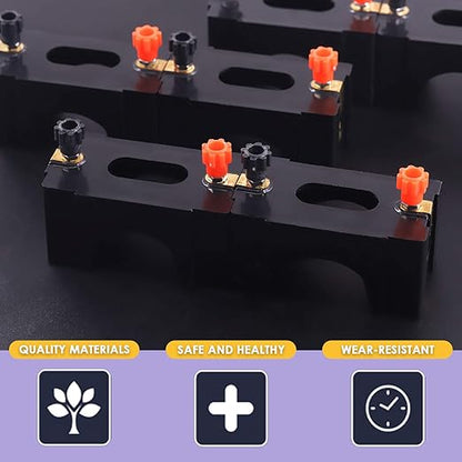 Swpeet 10Pcs Series or Parallel D Battery Holder Kit, Perfect for Physics Laboratory, School Electronic Experimenting, Great for Demos Teaching Basic Principles of Electricity