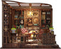 Book Nook Kit for Adults, 3D Wooden Miniature DIY House Craft Kit Book Nook Decor Bookshelf Insert Diorama Birthday Gift