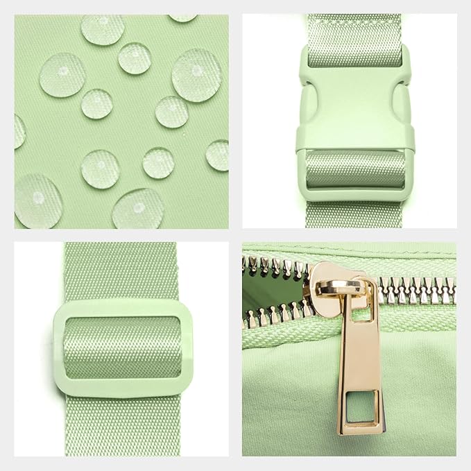 Gitus Gifts for 8 9 10 11 12 Year Old Girls Belt Bag Fanny Pack Crossbody Bags with Initial Letter Patch Cute Stuff Birthday Gifts for Teen Girls Women Personalized Trend Stuff (Light Green-Q)