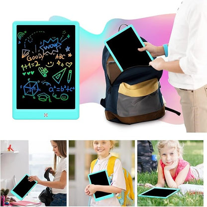 LCD Writing Tablet Doodle Board,10.5 inch Colorful Drawing Pad,Electronic Drawing Tablet, Drawing Pads,Travel Gifts for Kids Ages 3 4 5 6 7 8 Year Old Girls Boys (Blue)