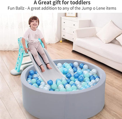 Ball Pit Balls Pack of 100 200 500 - Star and Round Set BPA Free Phthalate Free Non-Toxic Crush Proof Play Balls Soft Plastic Balls for Toddlers Baby Kids Birthday Pool Tent Party