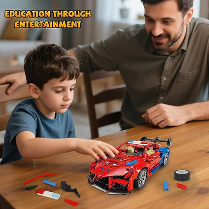 2 in 1 Remote Control Racing Car Building Blocks, Compatible with Lego STEM Toy Building Toys 694 PCS, Gifts Toys for Age 6-12 Years Old Kids Boys