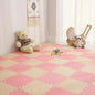 36 Tiles Foam Play Mat for Baby, 0.4 Inch Thick Foam Interlocking Floor Mats, Soft Non-Toxic Baby Playmat, Solid Colored Puzzle Play Mat Kids Floor Mats for Toddler(Beige/Loli Pink)