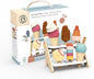 Speedy Monkey Wooden Ice Cream Shop Playset – FSC Certified Pretend Dessert Stand for Kids, Role Play Popsicle Toy Counter, Cones & Scoops Cart, Sweet Treat Ice Cream Parlour for Toddler, Boys & Girls
