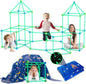 160PCS Kids Fort Building Kit Glow in the Dark Build a Fort with Blanket STEM Educational Toys for 4 5 6 7 8 9 10 11 12 Years Boys Girls Ultimate Construction Gift DIY Forts Builder Set Indoor Outdoor