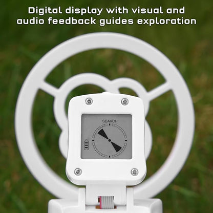 The Thames & Kosmos Metal Detector Essential STEM Tool for Kids | Detects Metal 6” Deep, Lightweight & Ergonomic Design w/Adjustable Arm Length | LCD Screen w/Audio Feedback, Accurate Explorations
