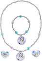 LUV HER Girls 4 Piece Costume Toy Jewelry Box Set with Silver Rings, Bead Bracelet and Necklace Ages 3+