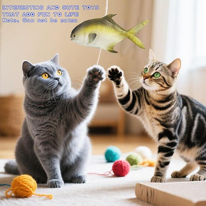 10 Pcs Realistic Fake Fish 6 Types Lifelike Stuffed Artificial Fish Models Rubber Fishs for Photography Props, Party Favor Display, Kitchen Decor