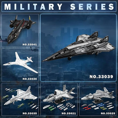 Reobrix SR-72 Reconnaissance Fighter Jet Building Set, Military Airplane Toys Construction Set 33039, Model Plane Kit Aviation Collection, Gifts for Teens 14+, Adult and Military Fans