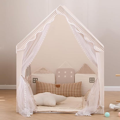 Kids Play Tent Children Tent with a String of Star Lights Boys Girls Indoor Princess Toy House Outdoor Picnic Small House Children Birthday Gift