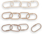 mushie Baby Chain Link Rings Toy 12-Count | Multiuse Car Seat Stroller Connecting Toy (Natural, Shifting Sand, Kahki)