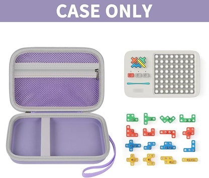 Case Compatible with GiiKER Super Blocks Puzzle Game, Super Slide Brain Teaser Puzzle Holder, Organizer Storage Bag for Electronic Brain Game Console & Puzzles for Kids Boys and Girls -Box Only-Purple