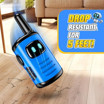Kids Walkie Talkies Toys for Boys: comedyfun Mini Robots Walkies Talkies 2 Pack Christmas Birthday Gifts for 3 4 5 6 7 8 Year Old Boys Toys Age 4 5 6 7 8 Stocking Stuffers Camping Outdoor Games