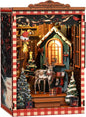 Book Nook Kit - DIY Miniature House Kit Bookshelf Decor 3D Wooden Dollhouses for Adults Teens LED Book Nook Kits for Adults Unique Birthday for Family and Friends