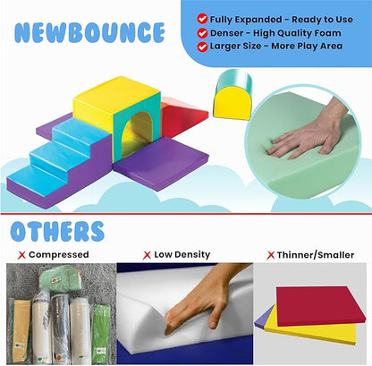 New Bounce Toddler Climbing Toys - Soft Play Set for Kids - Foam Climbing Blocks - Safe Soft Gym Equipment - Great for All Ages