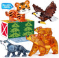 Oriate Magnet Wild Animals for Magnetic Tiles, 5pcs Movable Joints Zoo Animals for Magnetic Blocks, Animal Toys Compatible with Magnetic Tiles, Educational Magnetic Building Tiles for Kids