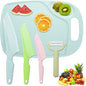 Kids Knifes Set, Kitchen Knife and Cutting Board Set, Children's Cooking Knives in 3 Sizes & Colors/Firm Grip, Serrated Edges, BPA-Free Kids' KnivesLettuce and Cutting Board Peeler