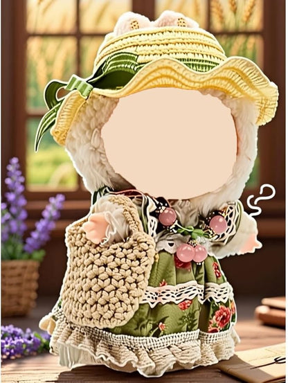 Doll Clothes Set & Outfit for Blind Box Dolls of 5.91-6.7inch (15-17cm) with Accessories Luxury Chic Stylish Adorable Cute Unique Style of Dolls Clothes for Dress up 4 Pieces (No Doll) (L)